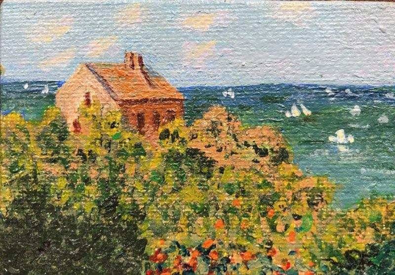 Rendition of Monet's Fisherman's Cottage on the Cliffs at Varengeville by Susan