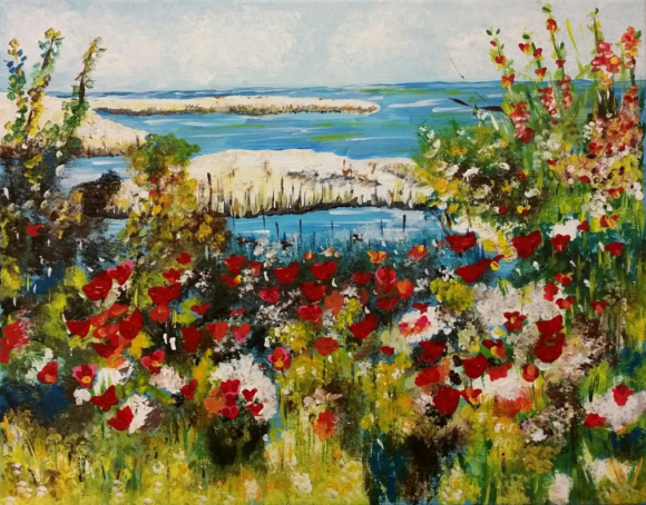 Rendition of Childe Hassam's Ocean View by Anita