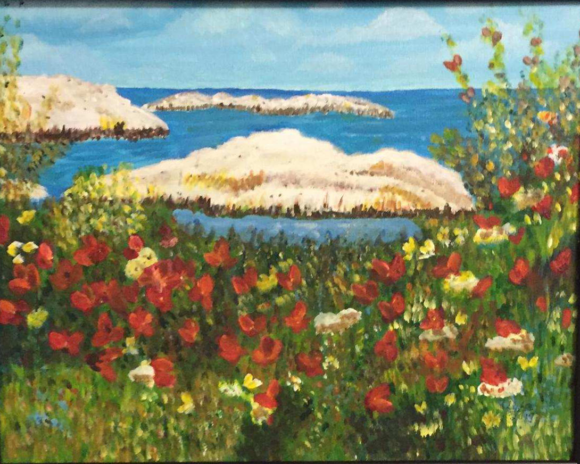 Rendition of Childe Hassam's Ocean View by Linda