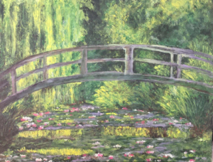 Rendition of Monet's The Japanese Footbridge by Lisa