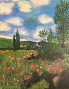 Rendition of Monet's Lane in the Poppy Fields Ile Saint Martin by Anita