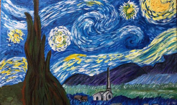 Rendition of Van Gogh's Starry Night by Mary