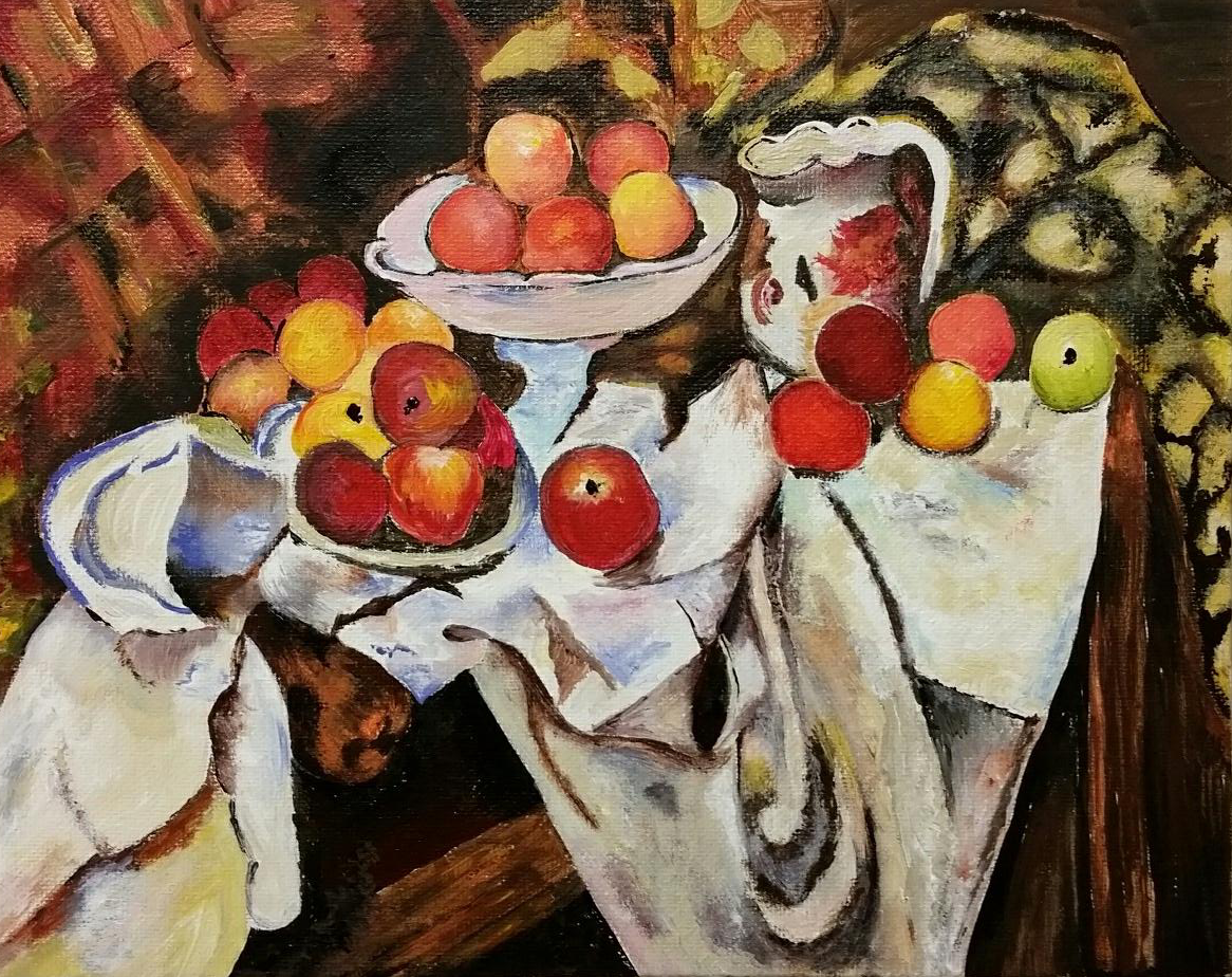 Rendition of Cezanne's Apples and Oranges by Anita